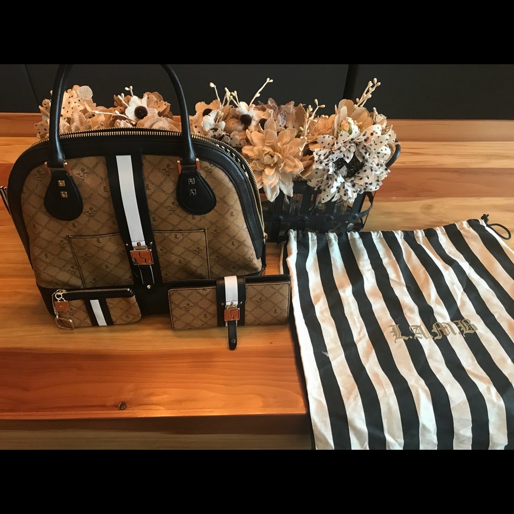 L.A.M.B. 4 piece handbag set.